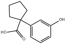 1-(3-HYDROXYPHENYL)CYCLOPENTANE-1-CARBOXYLIC ACID 结构式