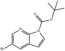 5-ブロモ-ピロロ[2,3-B]ピリジン-1-カルボン酸 TERT-ブチル エステル 化学構造式