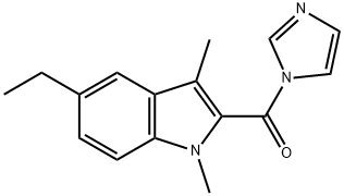 (5-ETHYL-1,3-DIMETHYL-1H-INDOL-2-YL)-1H-IMIDAZOL-1-YL-METHANONE,928707-74-8,结构式