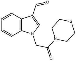 1-[2-OXO-2-(4-THIOMORPHOLINYL)ETHYL]-1H-INDOLE-3-CARBOXALDEHYDE Struktur