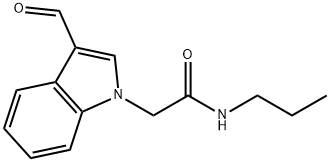 1H-INDOLE-1-ACETAMIDE, 3-FORMYL-N-PROPYL- Structure