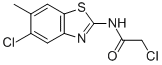 2-CHLORO-N-(5-CHLORO-6-METHYL-2-BENZOTHIAZOLYL)-ACETAMIDE Structure