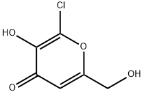 4H-Pyran-4-one,  2-chloro-3-hydroxy-6-(hydroxymethyl)- Structure