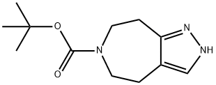 4,5,7,8-TETRAHYDRO-PYRAZOLO[3,4-D]AZEPINE-6(2H)-CARBOXYLIC ACID, TERT-BUTYL ESTER Struktur