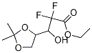 Ethyl 3-(2,2-dimethyl-1,3-dioxolan-4-yl)-2,2-difluoro-3-hydroxypropionate Struktur