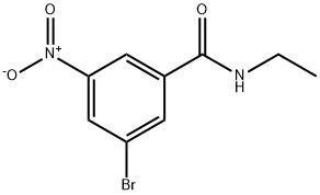 N-乙基-3-溴-5-硝基苯甲酰胺,929000-30-6,结构式