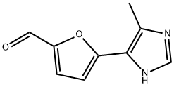 2-Furancarboxaldehyde,  5-(4-methyl-1H-imidazol-5-yl)- 化学構造式