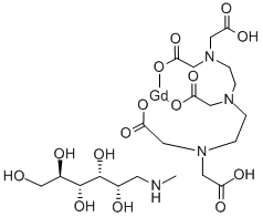 二乙烯三胺五醋酸钆单葡甲胺, 92923-57-4, 结构式