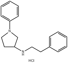 1-PHENYL-N-(2-PHENYLETHYL)-3-PYRROLIDINAMINE HYDROCHLORIDE Structure