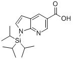 1H-Pyrrolo[2,3-b]pyridine-5-carboxylic acid, 1-[tris(1-methylethyl)silyl]-,929691-26-9,结构式