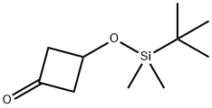 3-[[(1,1-ジメチルエチル)ジメチルシリル]オキシ]シクロブタノン 化学構造式