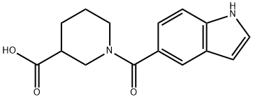 1-(1H-吲哚-5-基羰基)哌啶-3-羧酸,929970-08-1,结构式