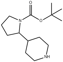 2-(哌啶-4-基)吡咯烷-1-羧酸叔丁酯 结构式