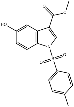 1H-INDOLE-3-CARBOXYLIC ACID, 5-HYDROXY-1-[(4-METHYLPHENYL)SULFONYL]-, METHYL ESTER Structure