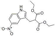 diethyl 2-[(5-nitro-1H-indol-3-yl)methyl]propanedioate 化学構造式