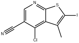 4-chloro-2-iodo-3-Methylthieno[2,3-b]pyridine-5-carbonitrile Structure