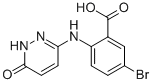 BENZOIC ACID, 5-BROMO-2-[(1,6-DIHYDRO-6-OXO-3-PYRIDAZINYL)AMINO]- Structure