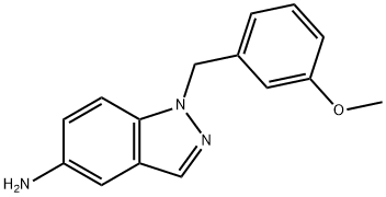 1-(3-Methoxybenzyl)-1H-indazol-5-amine Structure