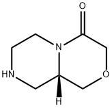 (9AS)-Hexahydropyrazino-[2,1-c][1,4]oxazin-4(3H)-one 化学構造式