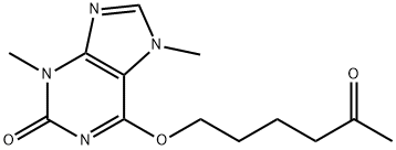 3,7-Dihydro-3,7-diMethyl-6-[(5-oxohexyl)oxy]-2H-purin-2-one Struktur