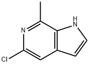 5-氯-7-甲基-6-氮杂吲哚 结构式