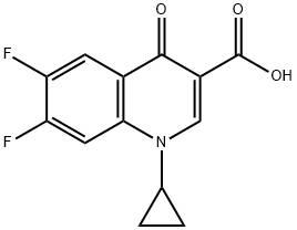 1-环丙基-6,7-二氟-1,4-二氢-4-氧代-3-喹啉甲酸, 93107-30-3, 结构式