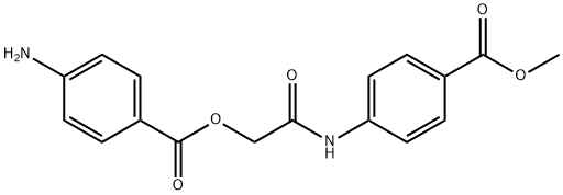 4-[2-(4-氨基苯基)羰氧基乙酰基氨基]苯甲酸甲酯 结构式