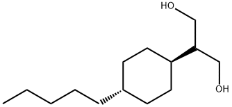 2-(TRANS-4-ペンチルシクロヘキシル)プロパン-1,3-ジオール 化学構造式