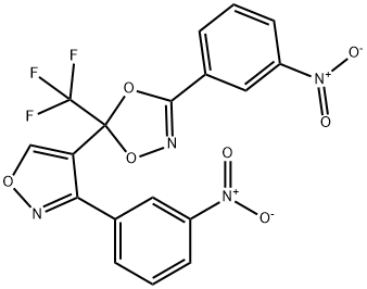 3-(3-NITROPHENYL)-5-(3-(3-NITROPHENYL)ISOXAZOL-4-YL)-5-(TRIFLUOROMETHYL)-1,4,2-DIOXAZOLE Structure