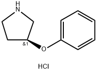 (3S)-3-フェノキシピロリジン塩酸塩 化学構造式