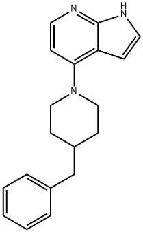 1H-Pyrrolo[2,3-b]pyridine, 4-[4-(phenylmethyl)-1-piperidinyl]- Structure