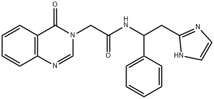 3(4H)-Quinazolineacetamide, N-[2-(1H-imidazol-2-yl)-1-phenylethyl]-4-oxo- Structure