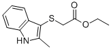 ETHYL 2-[(2-METHYL-1H-INDOL-3-YL)THIO]ACETATE,93187-78-1,结构式