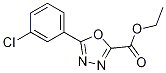 5-(3-Chloro-phenyl)-[1,3,4]oxadiazole-2-carboxylic acid ethyl ester Structure