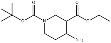 1-TERT-BUTYL 3-ETHYL 4-AMINOPIPERIDINE-1,3-DICARBOXYLATE Structure