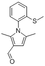 1H-PYRROLE-3-CARBOXALDEHYDE, 2,5-DIMETHYL-1-[2-(METHYLTHIO)PHENYL]- 化学構造式