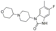 2H-BenziMidazol-2-one, 5-fluoro-1,3-dihydro-6-Methyl-1-[1-(tetrahydro-2H-pyran-4-yl)-4-piperidinyl],932375-35-4,结构式