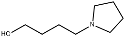 4-(1-ピロリジニル)-1-ブタノール 化学構造式