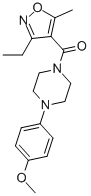 Methanone, (3-ethyl-5-methyl-4-isoxazolyl)[4-(4-methoxyphenyl)-1-piperazinyl]- Struktur