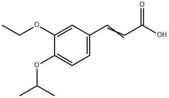 (E)-3-(3-乙氧基-4-丙-2-氧基-苯基)丙-2-烯酸 结构式