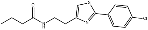 N-(2-(2-(4-chlorophenyl)thiazol-4-yl)ethyl)butyraMide Structure