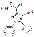 1H-Pyrazole-3-carboxylic  acid,  4-cyano-5-(2-furanyl)-1-phenyl-,  hydrazide 结构式
