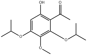 1-(6-HYDROXY-2,4-DIISOPROPOXY-3-METHOXYPHENYL)ETHANONE 化学構造式