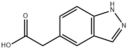 2-(1H-Indazol-5-yl)ethanoic acid, 5-(Carboxymethyl)-1H-indazole,933694-85-0,结构式