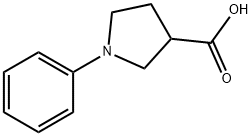 1-苯基吡咯烷-3-羧酸, 933709-26-3, 结构式