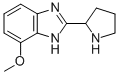 1H-BENZIMIDAZOLE, 7-METHOXY-2-(2-PYRROLIDINYL)- 化学構造式