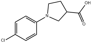 1-(4-クロロフェニル)ピロリジン-3-カルボン酸 化学構造式