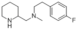 N-[2-(4-FLUOROPHENYL)ETHYL]-N-METHYL-2-PIPERIDINEMETHANAMINE 结构式
