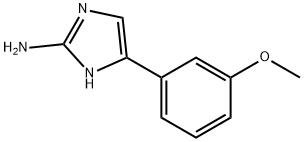 5-(3-甲氧基苯)-1H-咪唑-2-胺 结构式