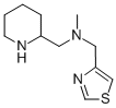 N-METHYL-N-(2-PIPERIDINYLMETHYL)-4-THIAZOLEMETHANAMINE 结构式